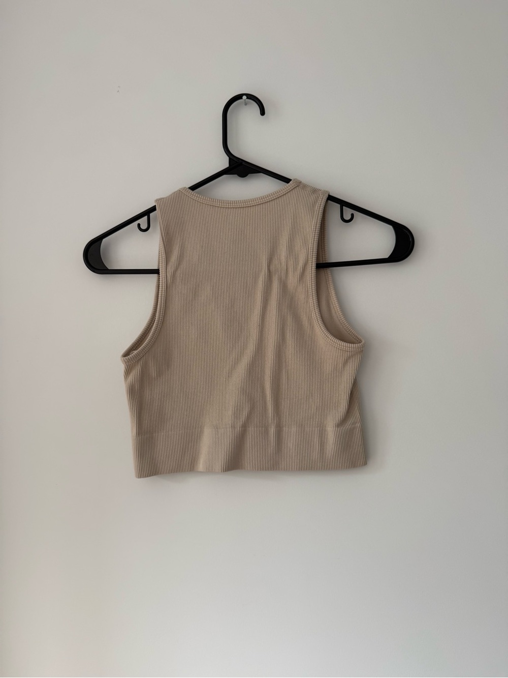 Streetwear Society Ribbed Crop Tank Top in Tan - Picture 3 of 3